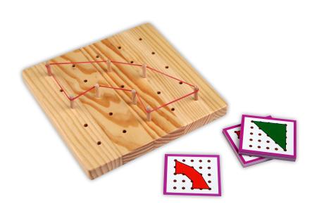 5x5 Geobretter mit Aufgabenkarten