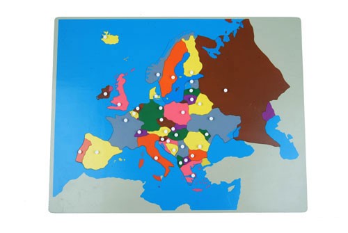 Montessori Puzzlekarte Europa