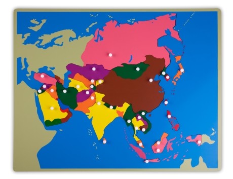 Montessori Puzzlekarte Asien