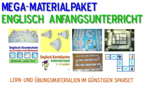 Megaset - Englisch Anfangsunterricht - 8 Materialien