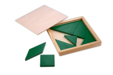 Tangram im Holzkasten