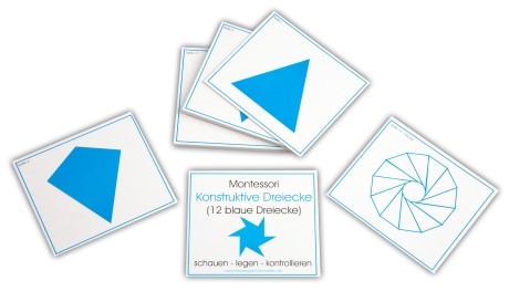 Blaue Dreiecke - Aufgabenkarten
