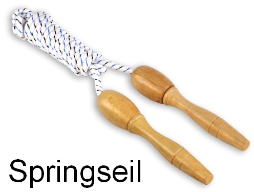 Springseil mit Holzgriffen