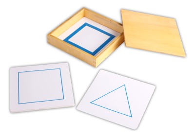 Geometrischer Kartensatz f&uuml;r den Einf&uuml;hrungsrahmen - Montessori Material