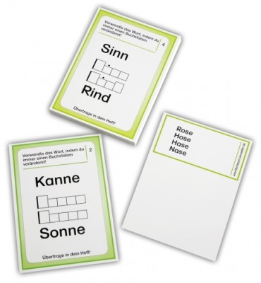 Karten mit Wortver&auml;nderungen