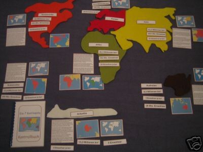 Unsere 7 Kontinente - Montessori Lernmaterial