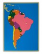 Gro�e Montessori Puzzlekarte S�damerika
