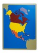 Gro�e Montessori Puzzlekarte Nordamerika
