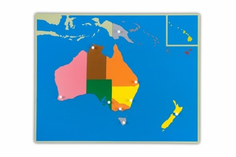 Montessori Puzzlekarte Australien