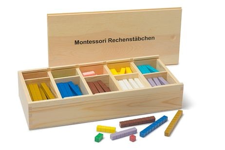 Farbige Montessori Rechenstäbe