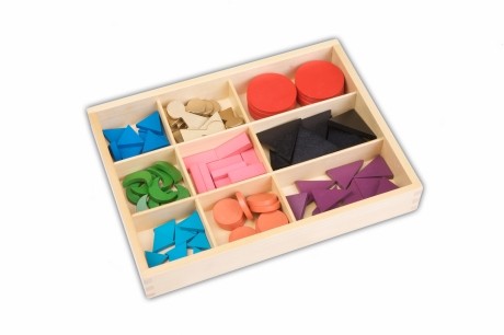 mit Holzbox Spielzeug für Montessori Material Wortartensymbole Set 
