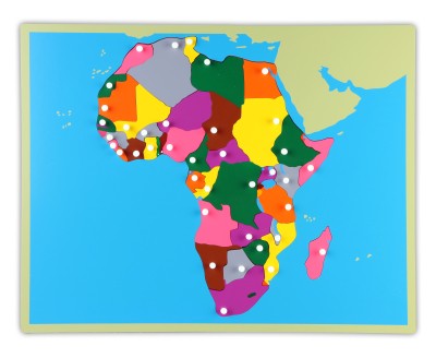 Montessori Puzzlekarte Afrika