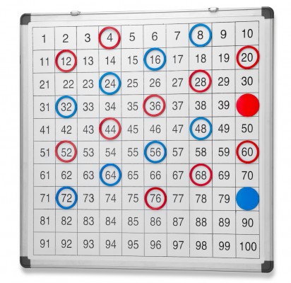Magnettafel mit Hunderterbrett und Pythagorasbrett Magnettafel mit Hunderterbrett und Pythagorasbrett