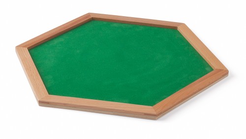 Legebrett Sechseck mit Filzboden Legebrett Sechseck mit Filzboden 33 x 38 cm