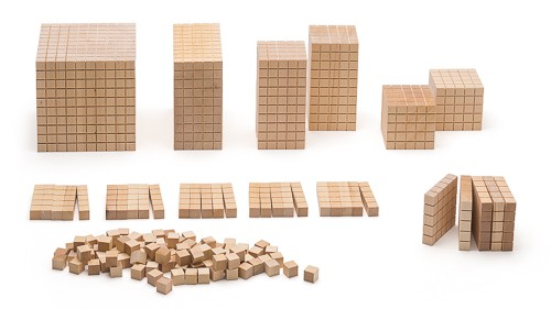 Mathematischer Würfel Bruchrechensatz aus Holz