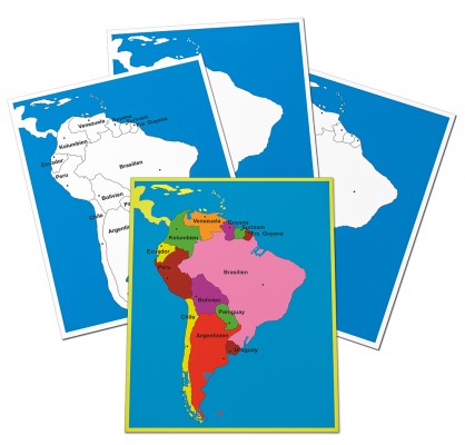 4 Kontrollkarten Südamerika