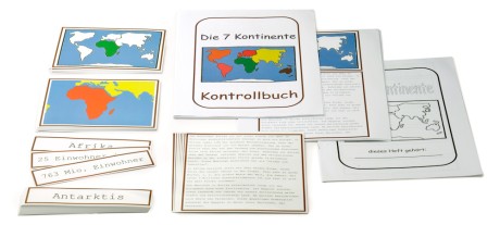 Unsere 7 Kontinente - Montessori Lernmaterial
