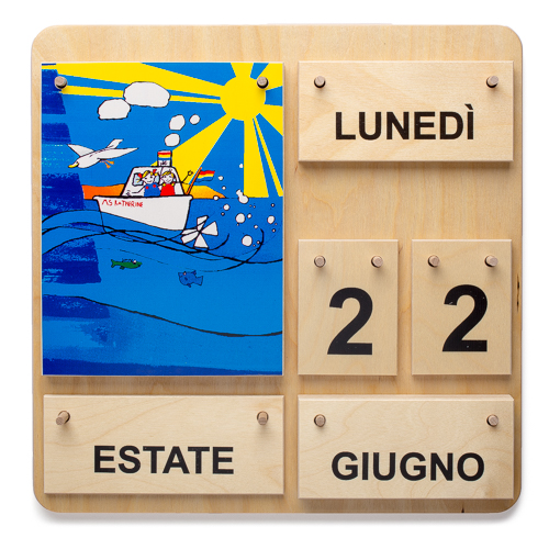 Kinder Lernkalender Italienisch - Holzkalender