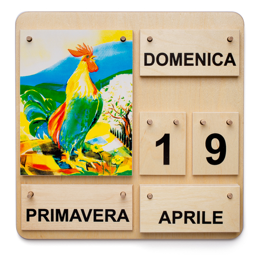 Dauerkalender Vier Jahreszeiten - Holzkalender Italienisch