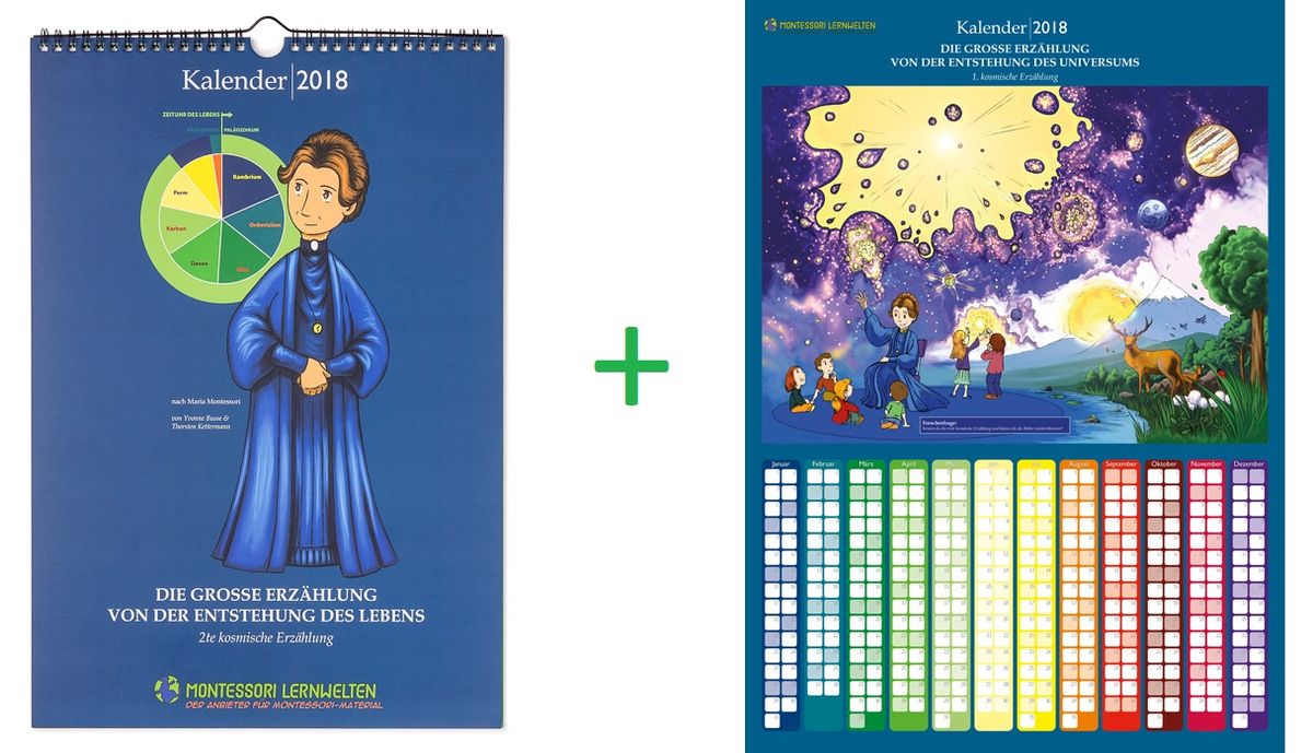 Montessori Jahreskreis-Kalender 2018 + Poster-Kalender 2018