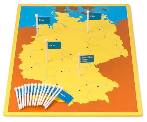 Steckkarte Deutschland Flüsse