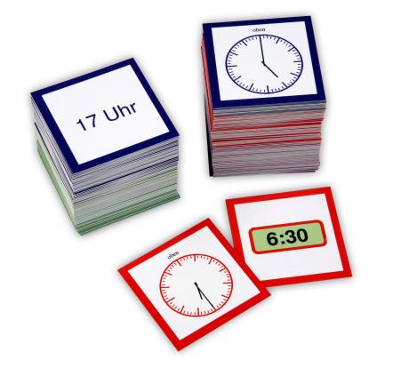 110 Aufgabenkarten zur Freiarbeit endlich die Uhrzeit verstehen mit Lernuhr 